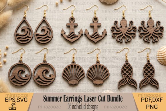 Download Summer Earrings Laser Cut Bundle - Earrings Collection
