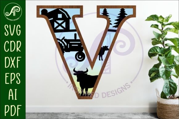 Download Farm Large V Wall Letter 3 Layer Sign - Layer sign Collection
