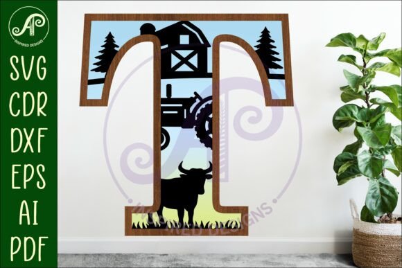 Download Farm Large T Wall Letter 3 Layer Sign - Layer sign Collection