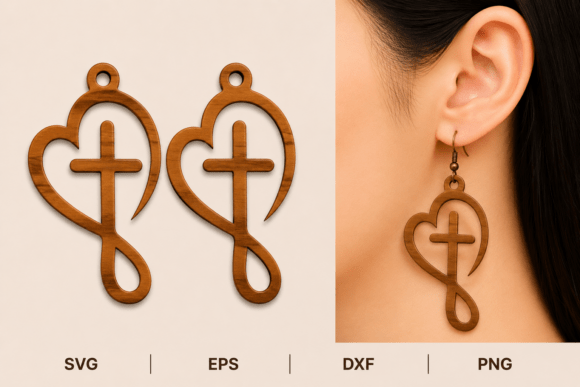 Download Faith Inspired SVG Laser Cut Earrings - Earrings Collection
