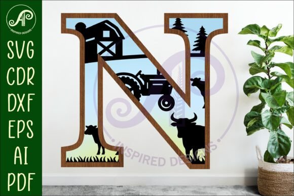 Download Farm Large N Wall Letter 3 Layer Sign - Layer sign Collection
