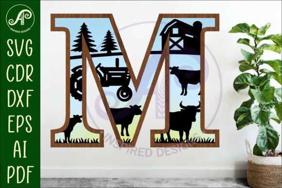 Download Farm Large M Wall Letter 3 Layer Sign - Layer sign Collection