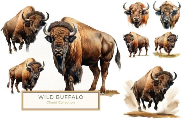Download Watercolor Bison Nature Digital Art - Premium Bundle