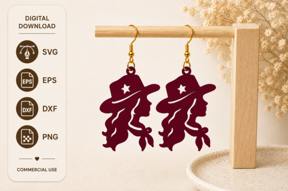 Download Western Earrings SVG Laser Cut File - Earrings Collection