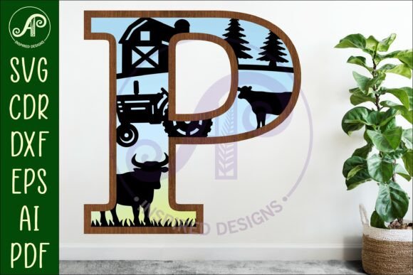 Download Farm Large P Wall Letter 3 Layer Sign - Layer sign Collection