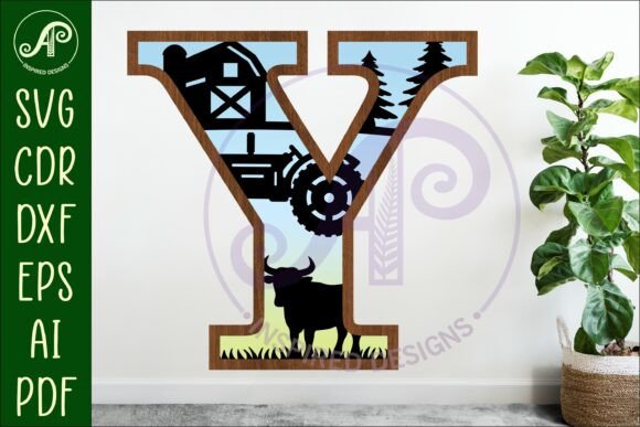 Download Farm Large Y Wall Letter 3 Layer Sign - Layer sign Collection