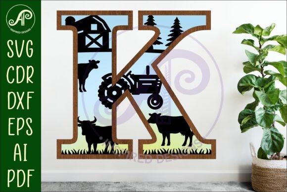 Download Farm Large K Wall Letter 3 Layer Sign - Layer sign Collection