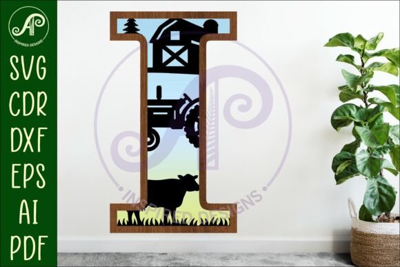 Download Farm Large I Wall Letter 3 Layer Sign - Premium Resources