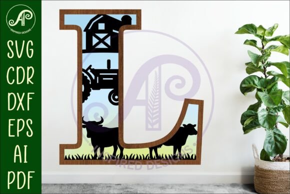 Download Farm Large L Wall Letter 3 Layer Sign - Layer sign Collection