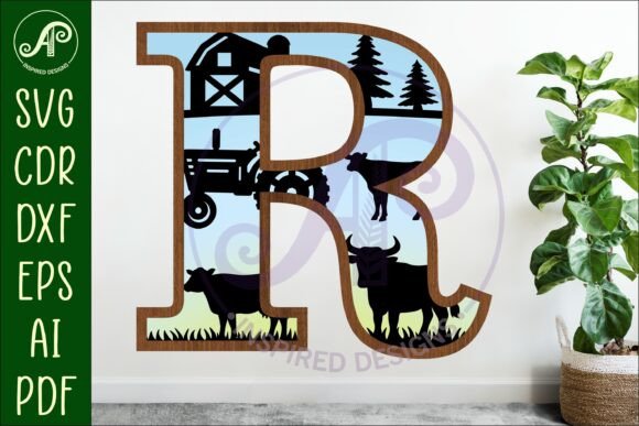 Download Farm Large R Wall Letter 3 Layer Sign - Layer sign Collection