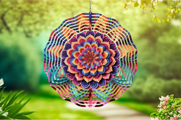 Download 3d Mandala Wind Spinner Sublimation - 3d mandala Collection