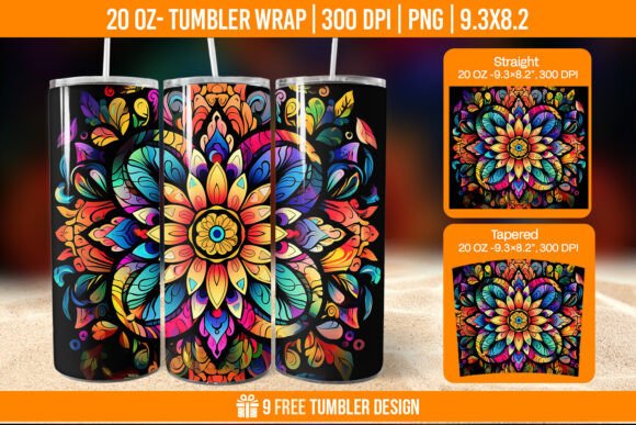 Download 3D Mandala Tumbler Wrap Designs - 3d mandala Collection