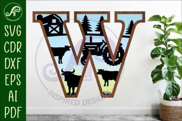 Download Farm Large W Wall Letter 3 Layer Sign - Layer sign Collection