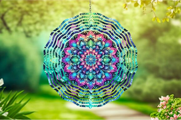Download 3d Mandala Wind Spinner Sublimation PNG - 3d mandala Collection